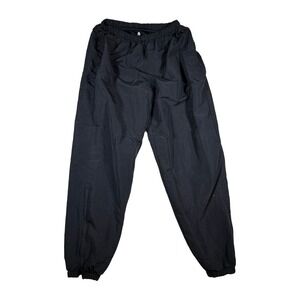 American Apparel Nylon Taslan Jogger Pants Black Elastic Waist Drawstring‎ XL